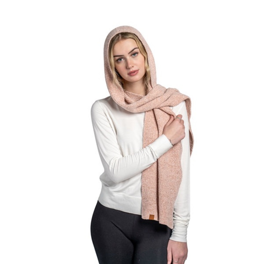 Britt’s Knits Blush Pink Hooded Scarf